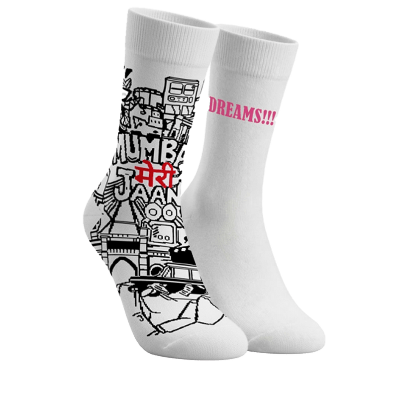 Bomboja Mumbai Meri Jaan Full Length Cotton Socks