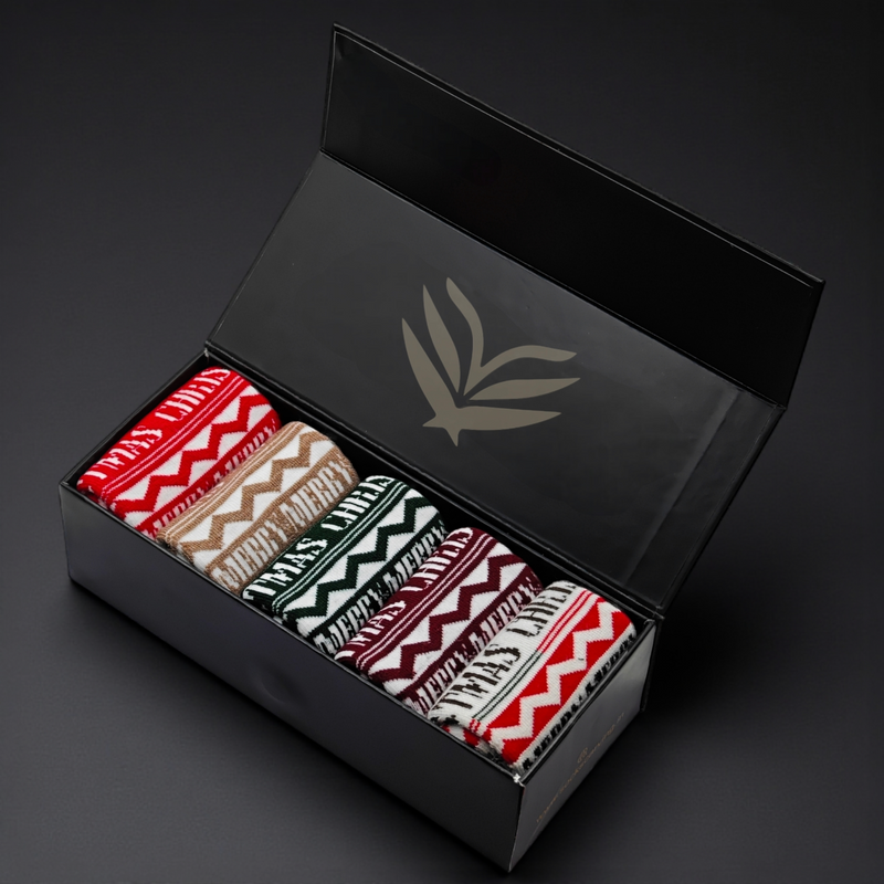 Festive Christmas socks gift pack for men and women – soft cotton socks