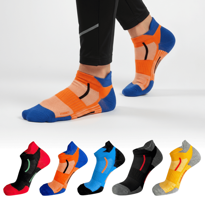 Super Sporty Edition Cushioned Ankle Sports Socks Pack – Sockscarving-Sockscarving® Super Sporty Cushioned Ankle Socks | Pack of 5 (Unisex)-