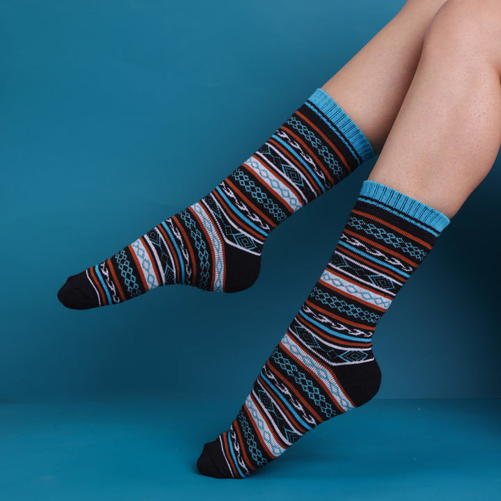 BLACK/BLUE- MULTICOLOR WOOLEN EDITION