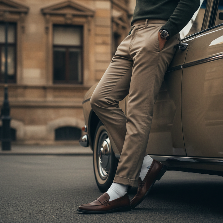 White & Bombay Grey Edge Bamboo- Monochrome Master