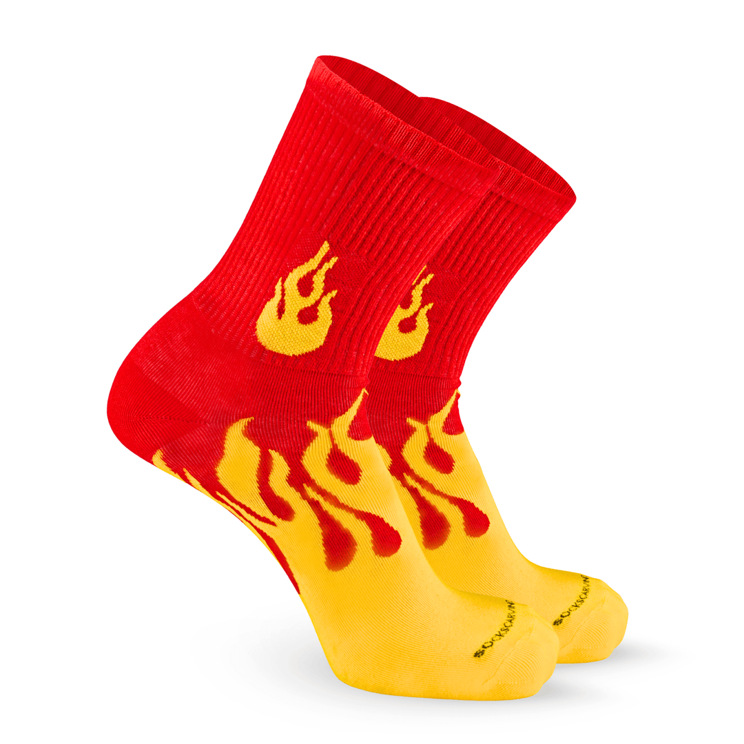 -FLAME RUNNER SOCKS - RED/YELLOW-