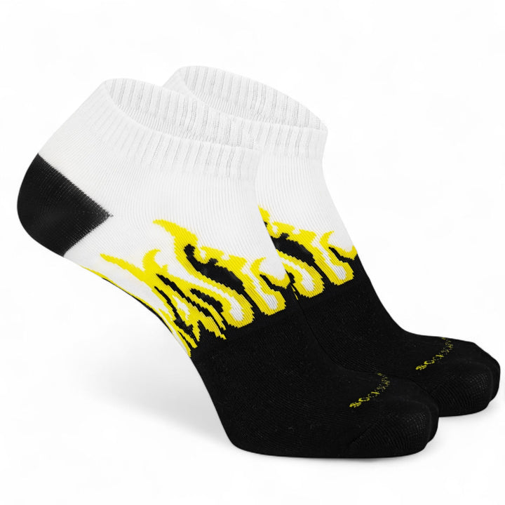 -FIRE NO-SHOW - BLACK/WHITE - YELLOW FLAMES-
