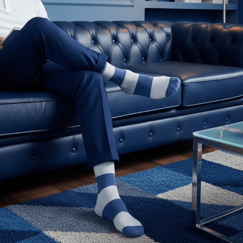 -Bombay Grey &amp; White Stripe Bamboo- Monochrome Master-