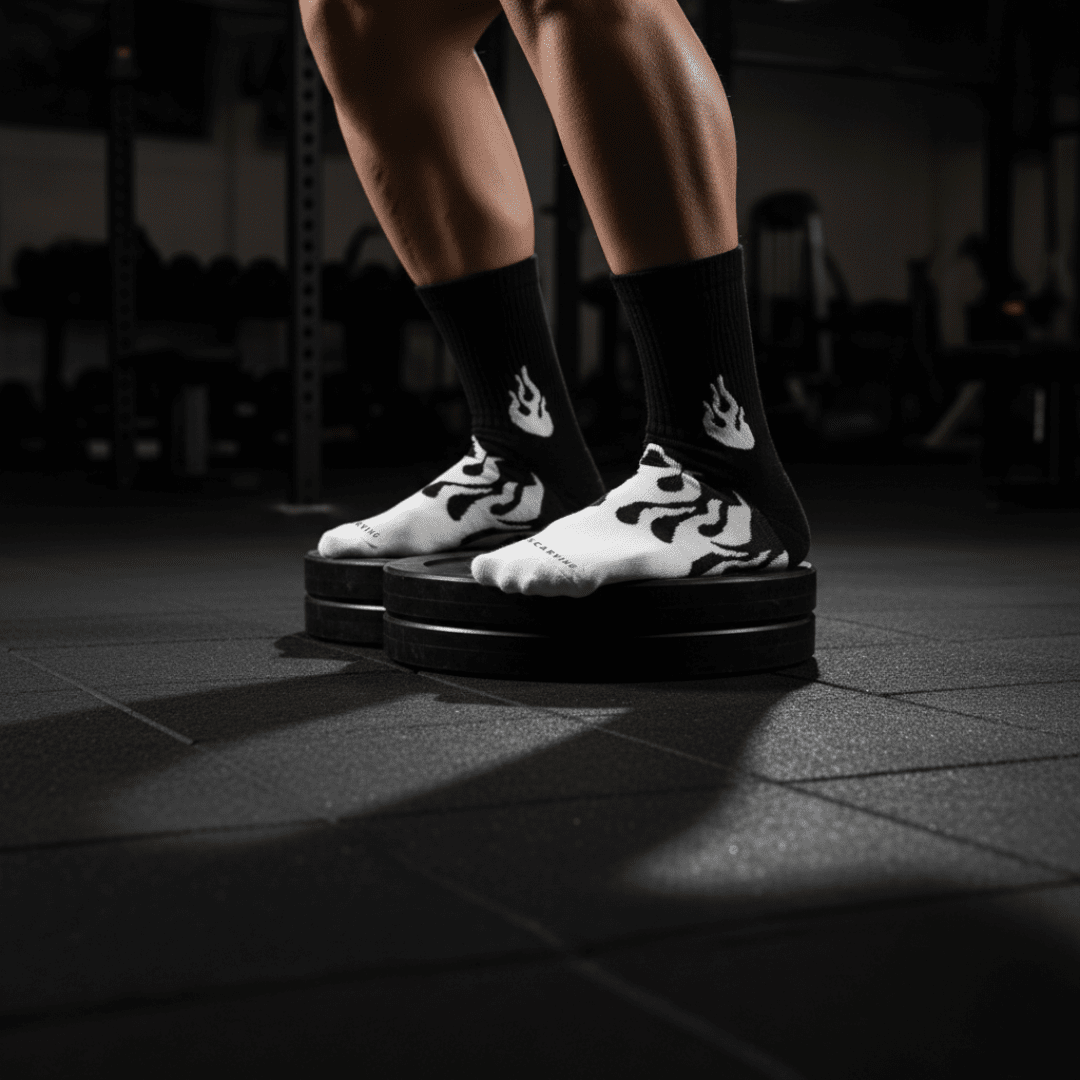 -FLAME RUNNER SOCKS - BLACK/WHITE-