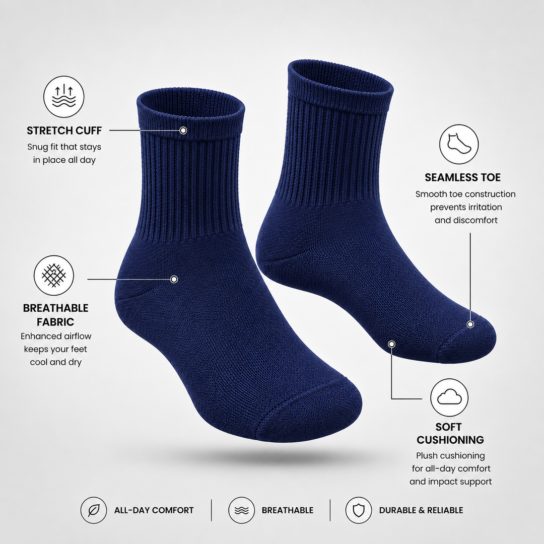 Movelight Edition Everyday High Ankle Socks - 3 Pairs