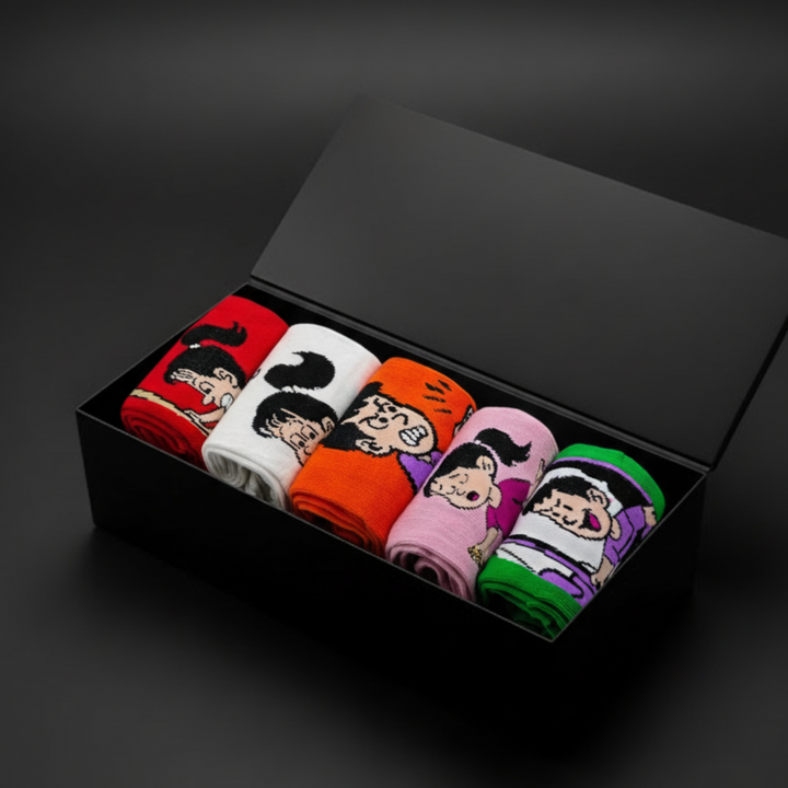 Siblings Bond Character Designer Socks – Unisex | Pack of 5 Pairs