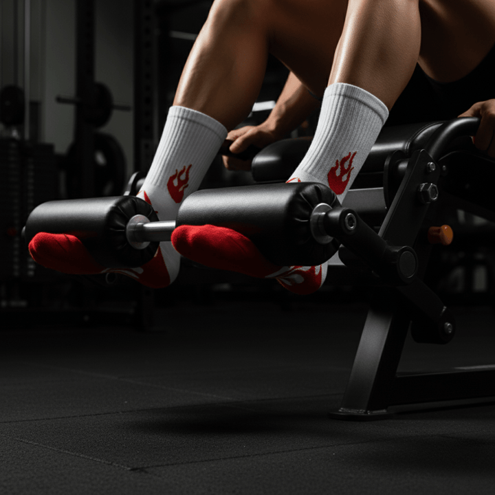 -FLAME RUNNER SOCKS - WHITE/RED-
