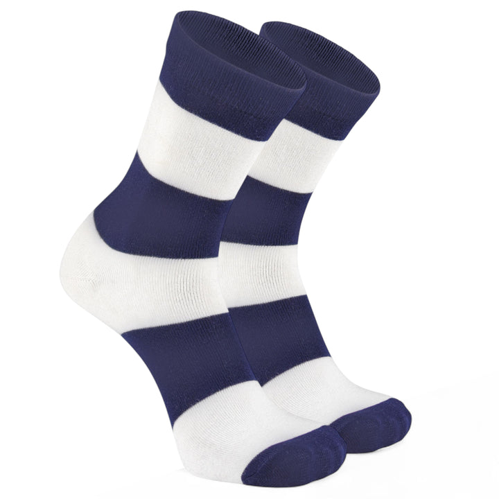 -Navy Blue &amp; White Stripe Bamboo- Corporate Classic-