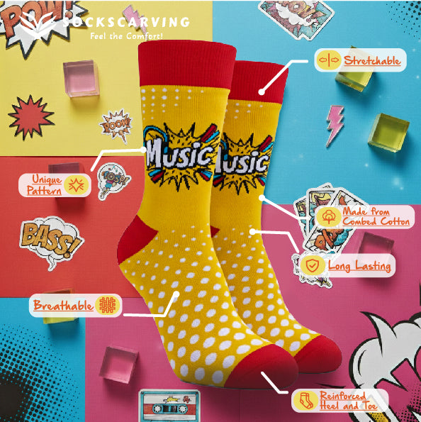 MUSIC SOCKS (Pack of 1)