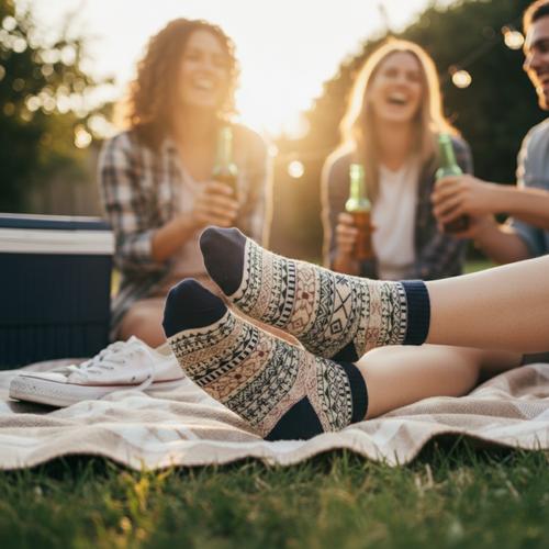 DARK BLUE- MICRO-ARMED NO-SHOW EDITION- ORGANIC COTTON