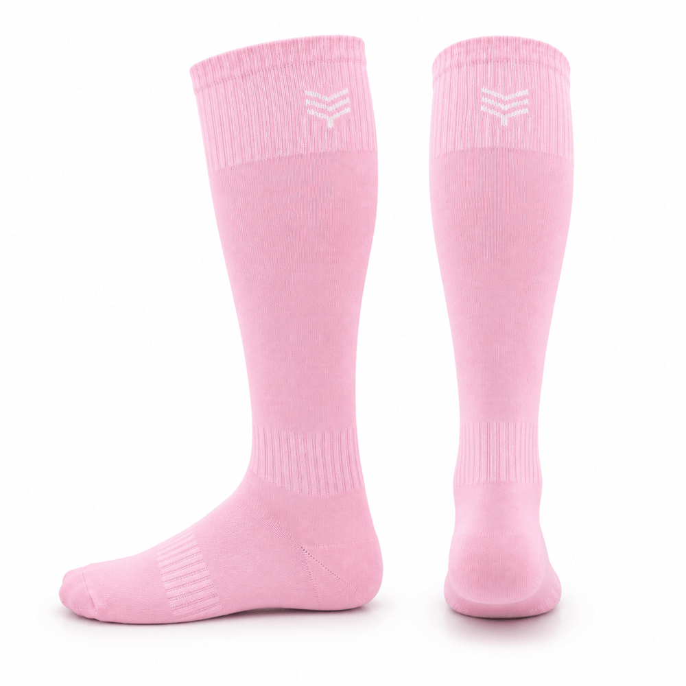 -Sports Solid Knee length Socks - Pink-