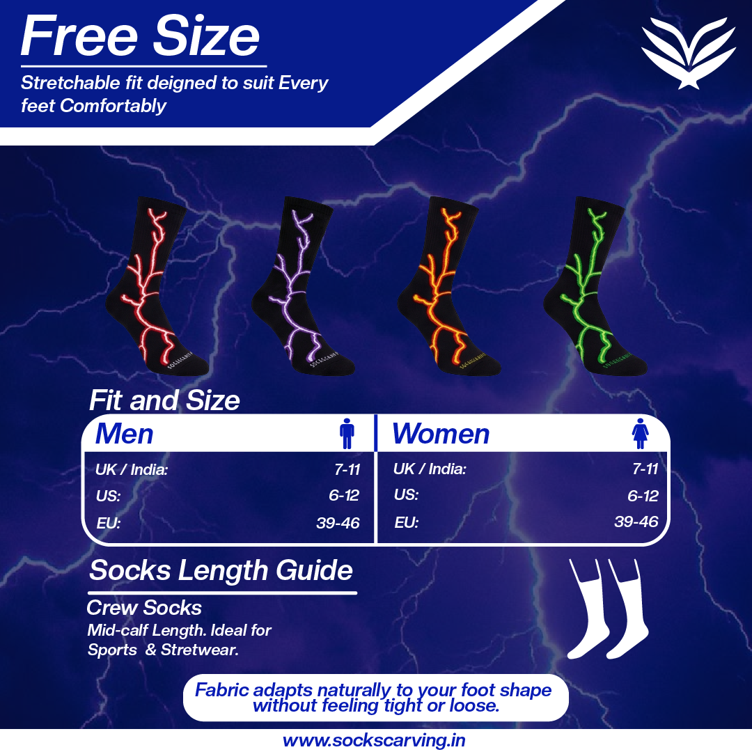 Sockscarving® Lightning 2.0 Bolt Edition