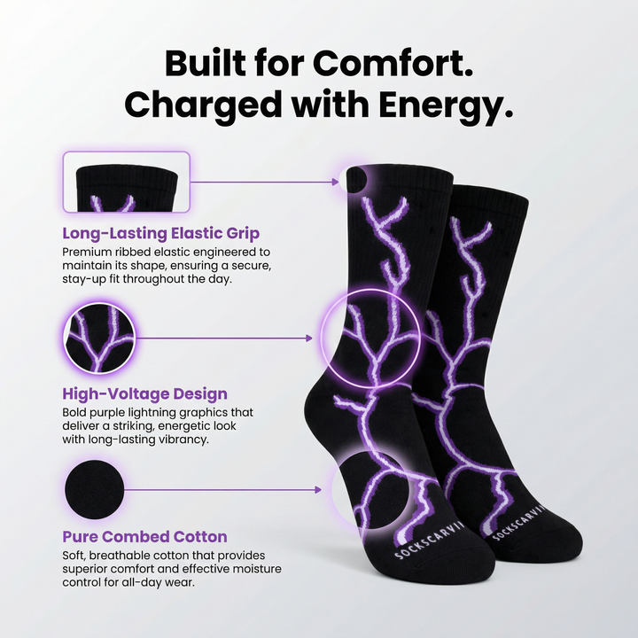 Sockscarving® Lightning 2.0 Bolt Edition