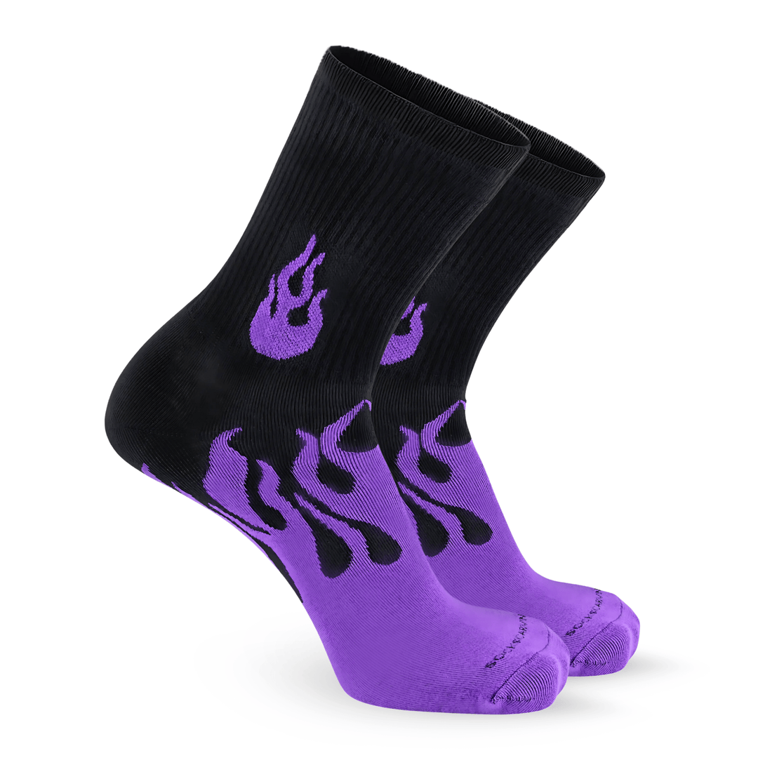 -FLAME RUNNER SOCKS - BLACK/PURPLE-