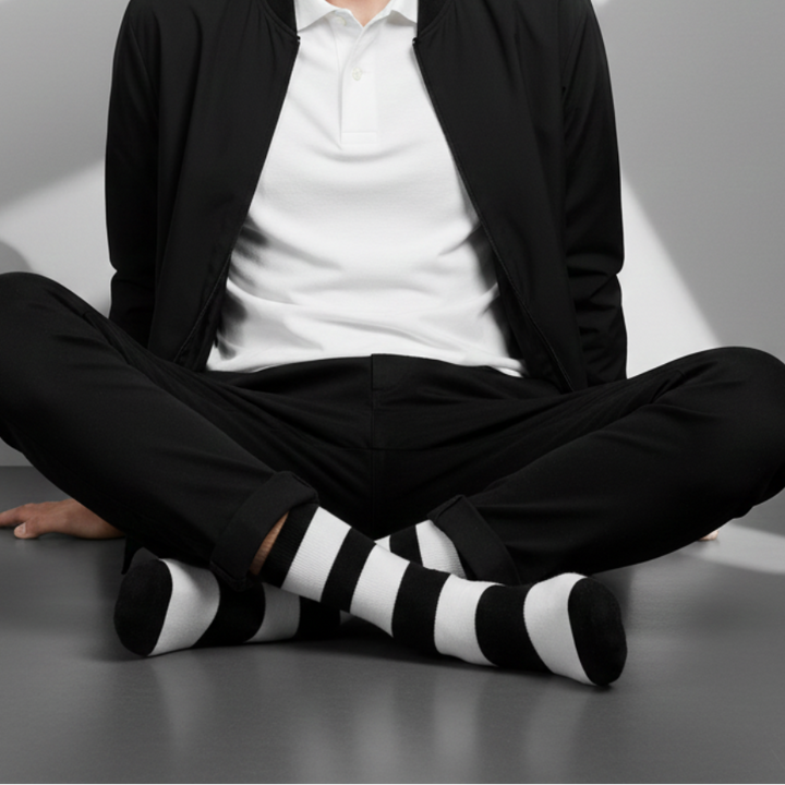 Black & White Stripe Bamboo- Elegance essentials