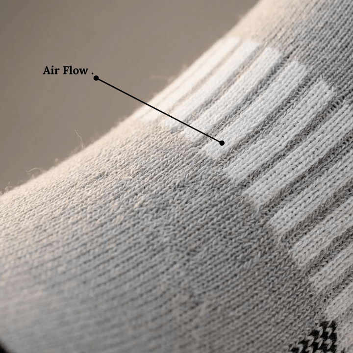 -Airofit Cushioned Ankle Socks-Grey/White-