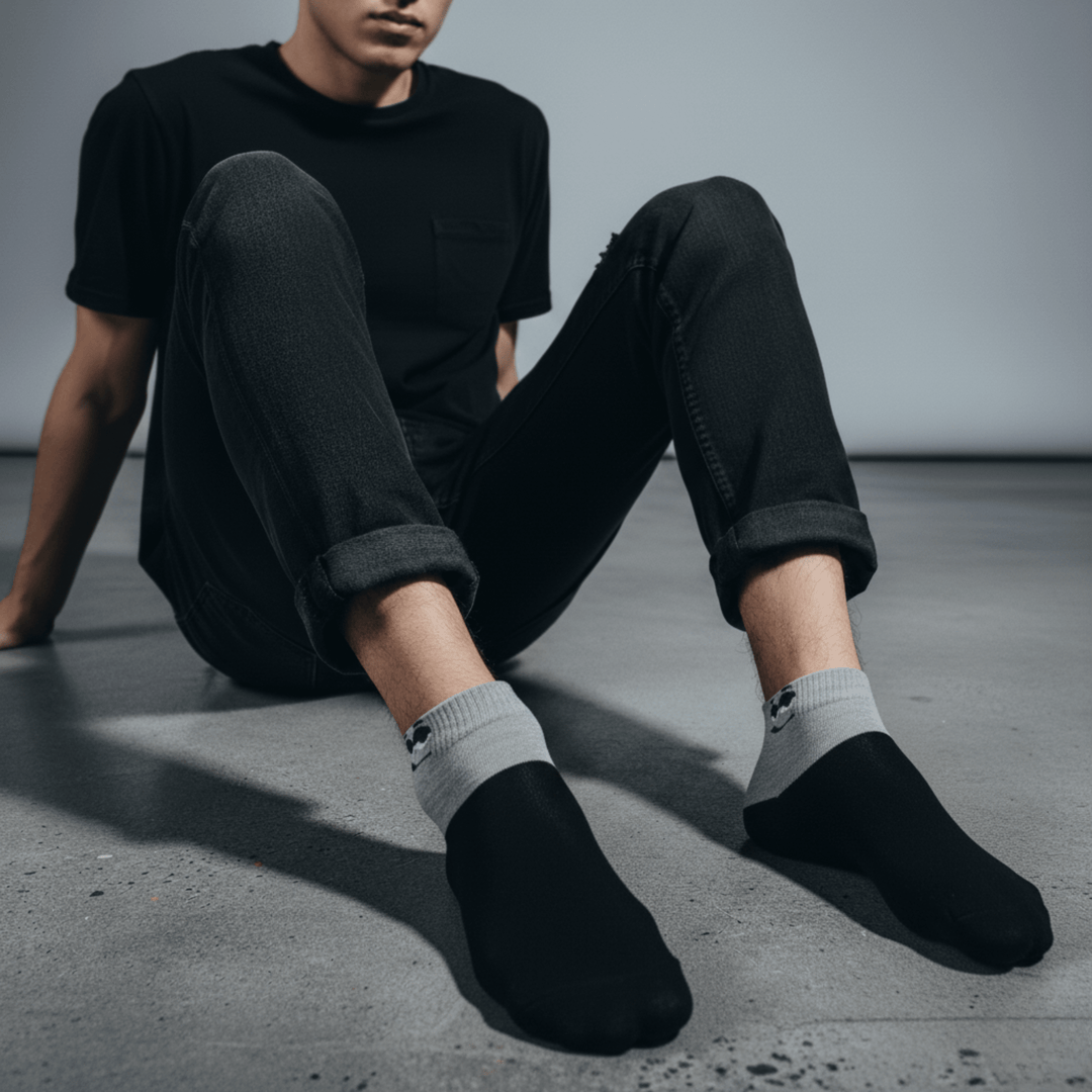 Anti-loosen elastic ankle socks that stay up all day – Pembrey fun edition unisex cotton socks | Sockscarving®