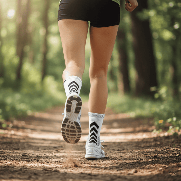 Anti-loosen elastic stretch sports crew socks – stays up during gym running and workouts | Sockscarving®