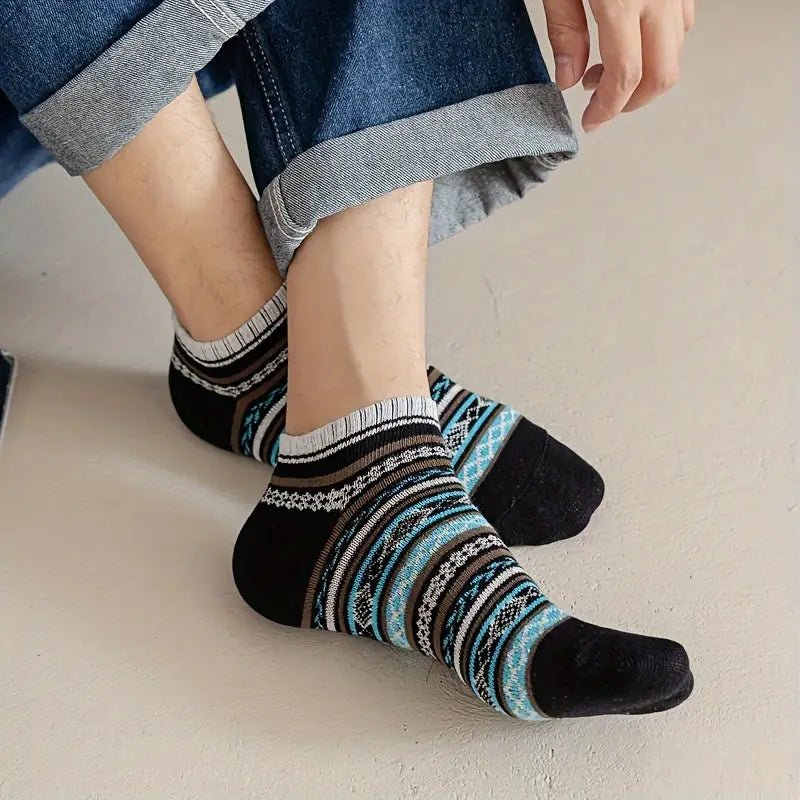Anti-slip grip no-show socks that stay in place inside shoes – invisible cotton socks for men and women | Sockscarving®-Multicolor No-Show Edition-