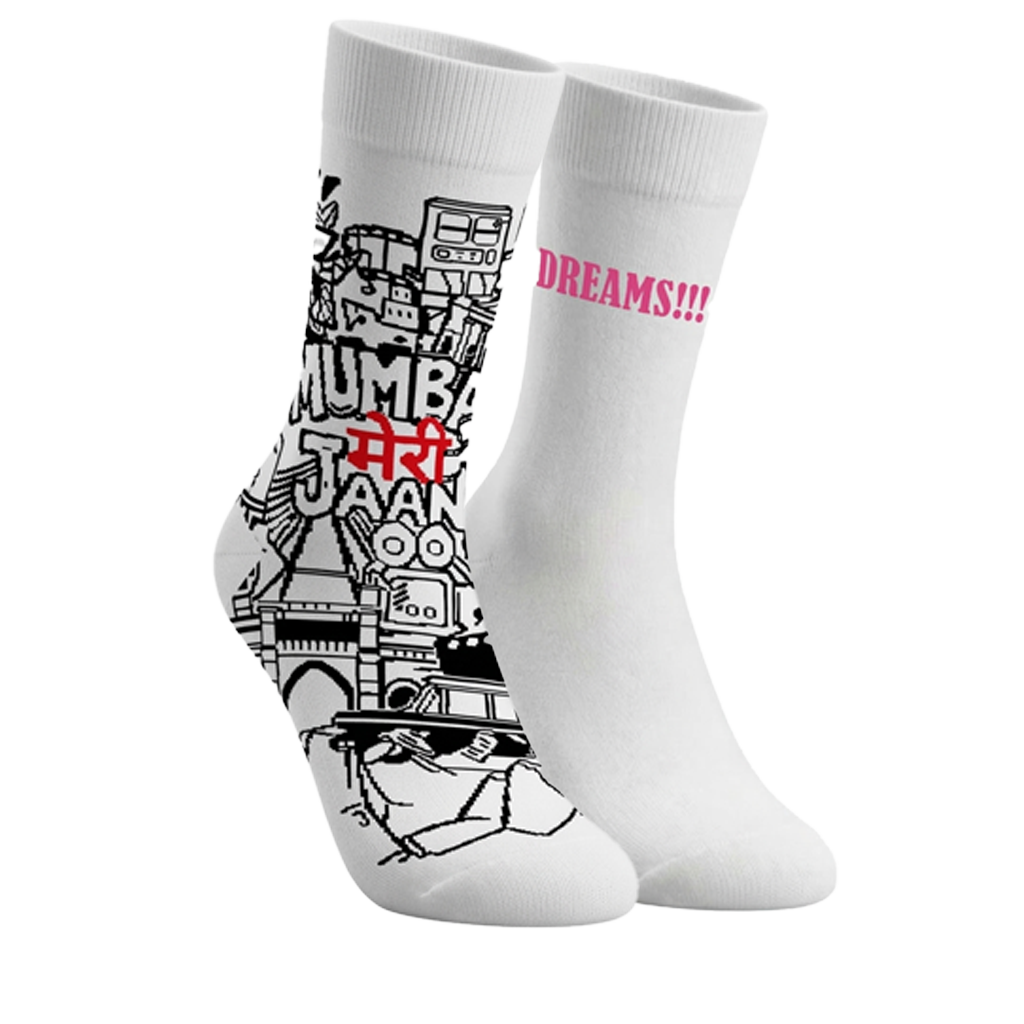 Bomboja Mumbai Meri Jaan Full Length Cotton Socks