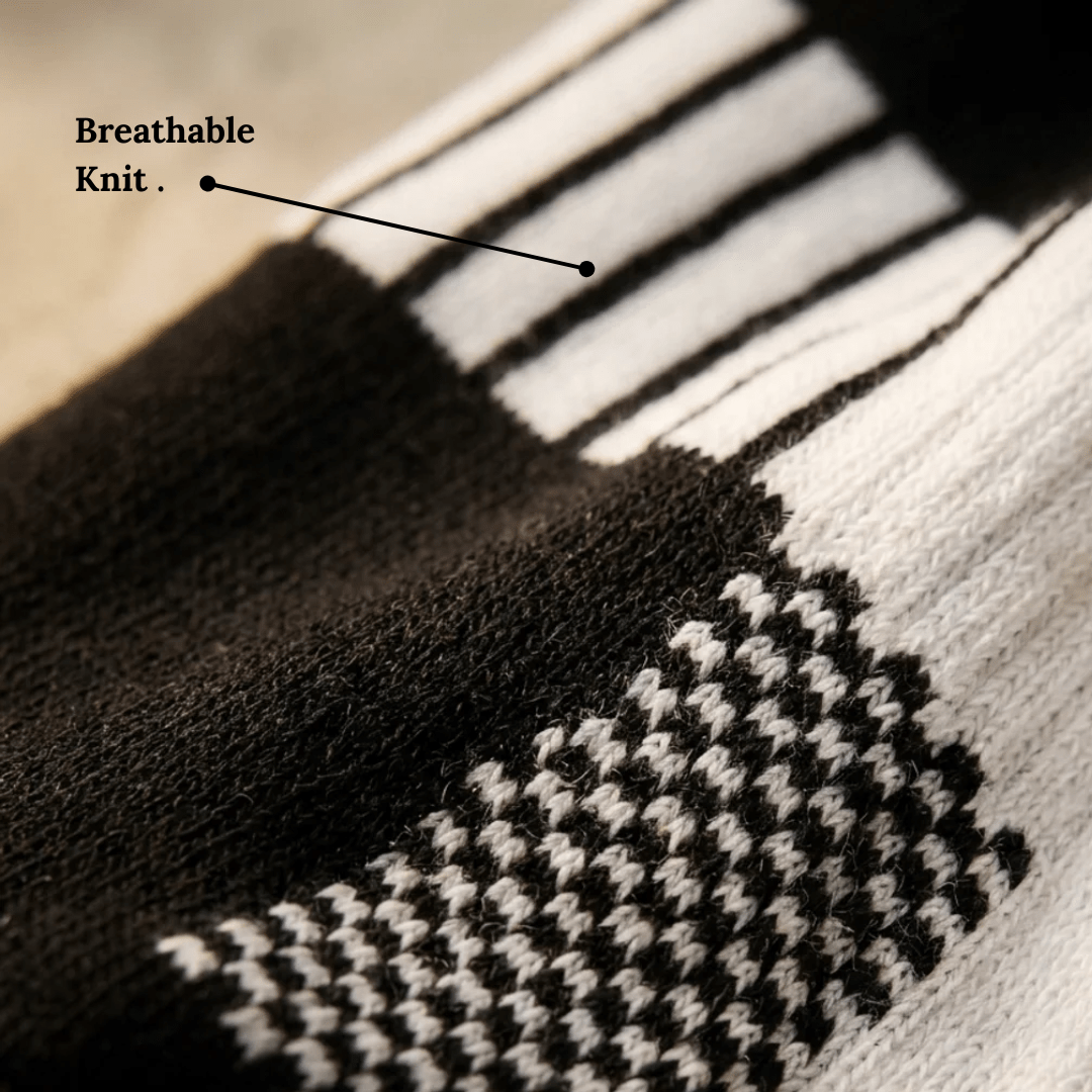 -Airofit Cushioned Ankle Socks-Black/white-