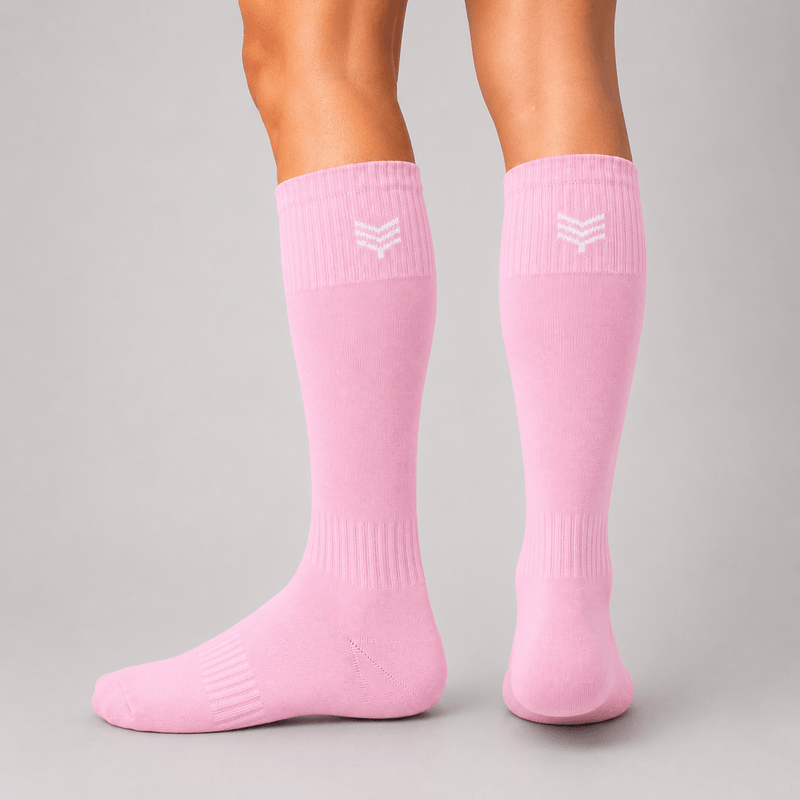 -Sports Solid Knee length Socks - Pink-