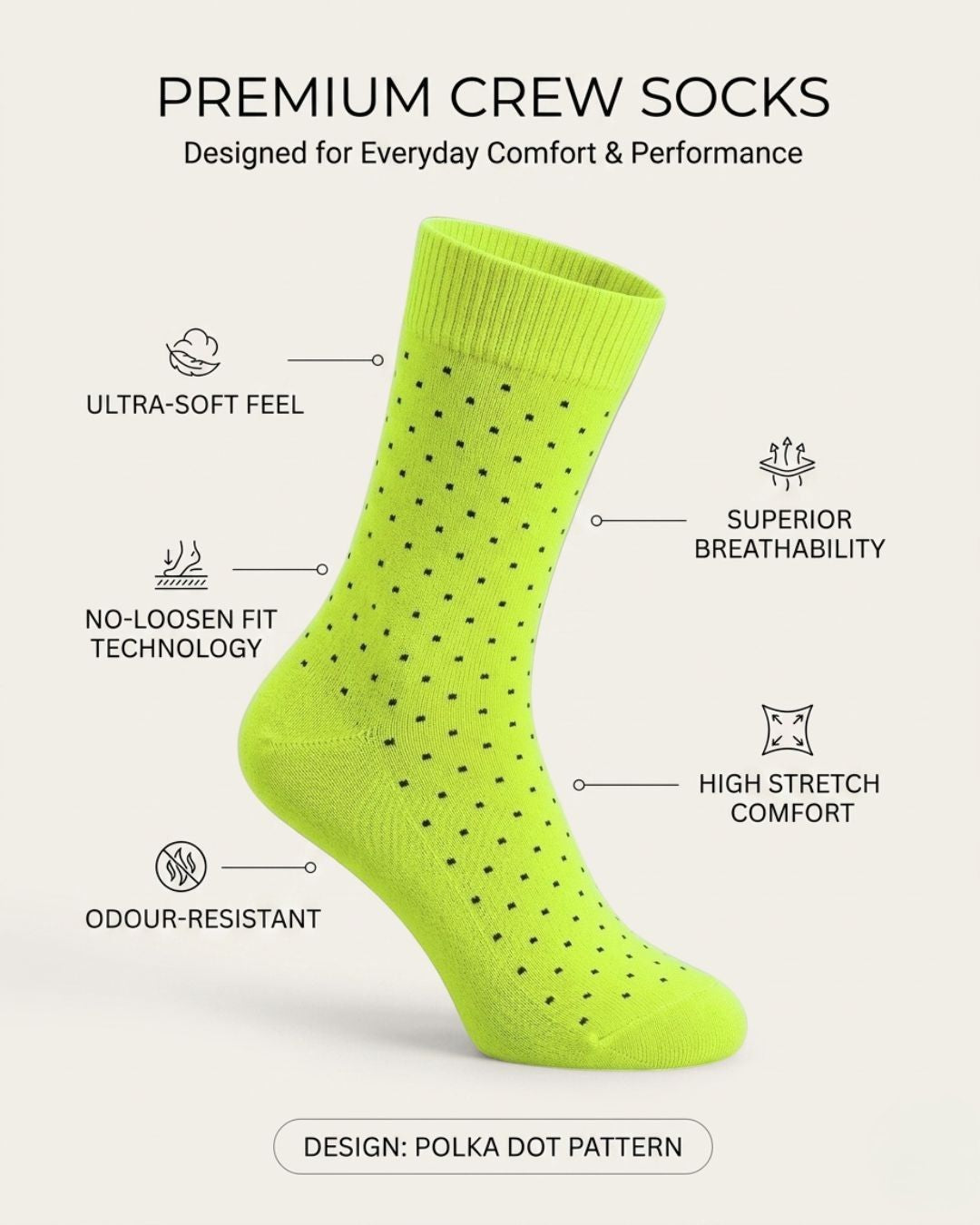 Polka Dot Edition - Neon/Black dots