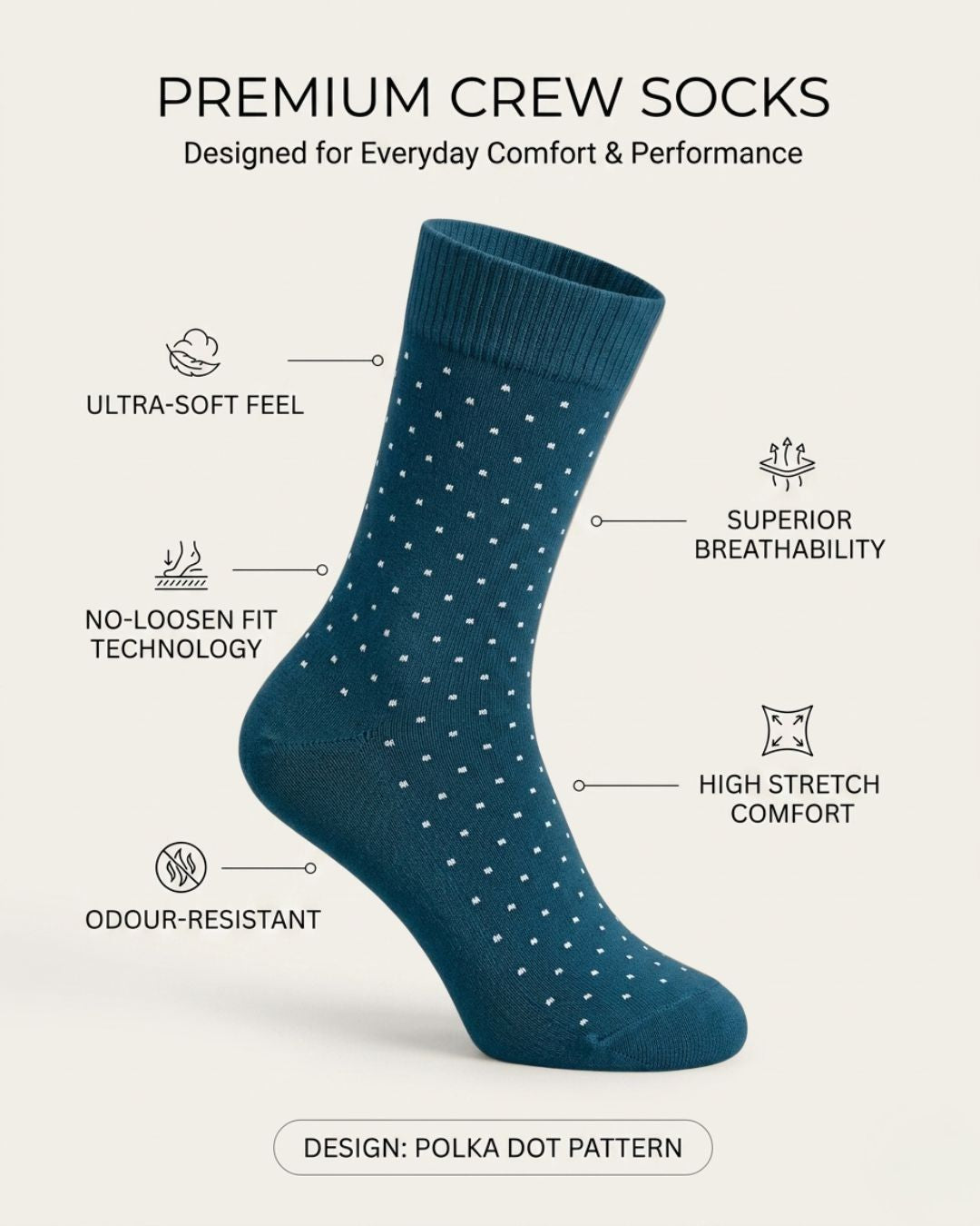Polka Dot Edition - Teal Blue/White dots