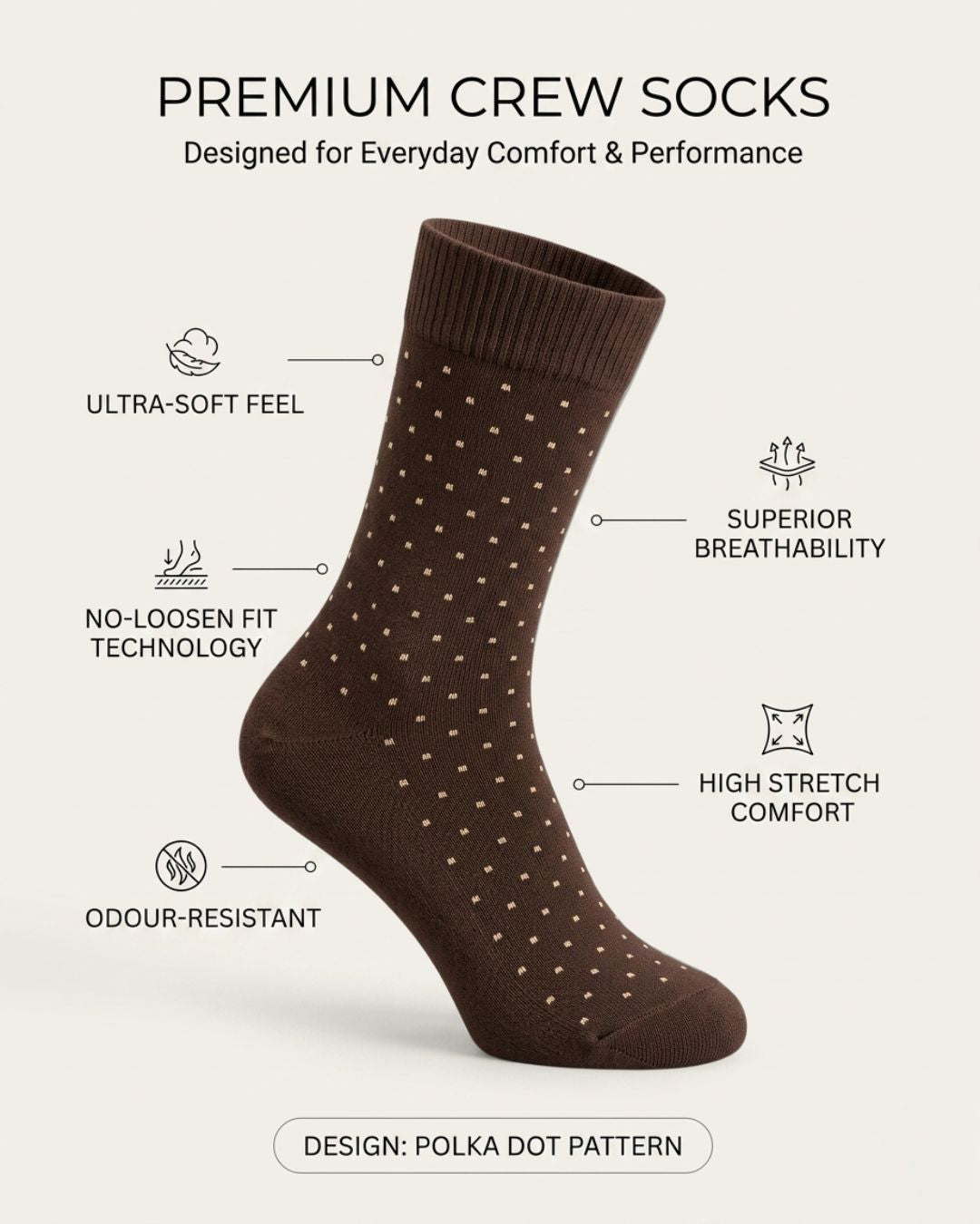 Polka Dot Edition - Brown/White dots