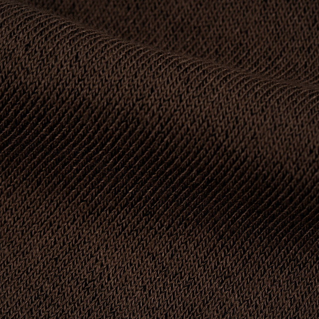 Close-up of brown fabric texture of bamboo socks