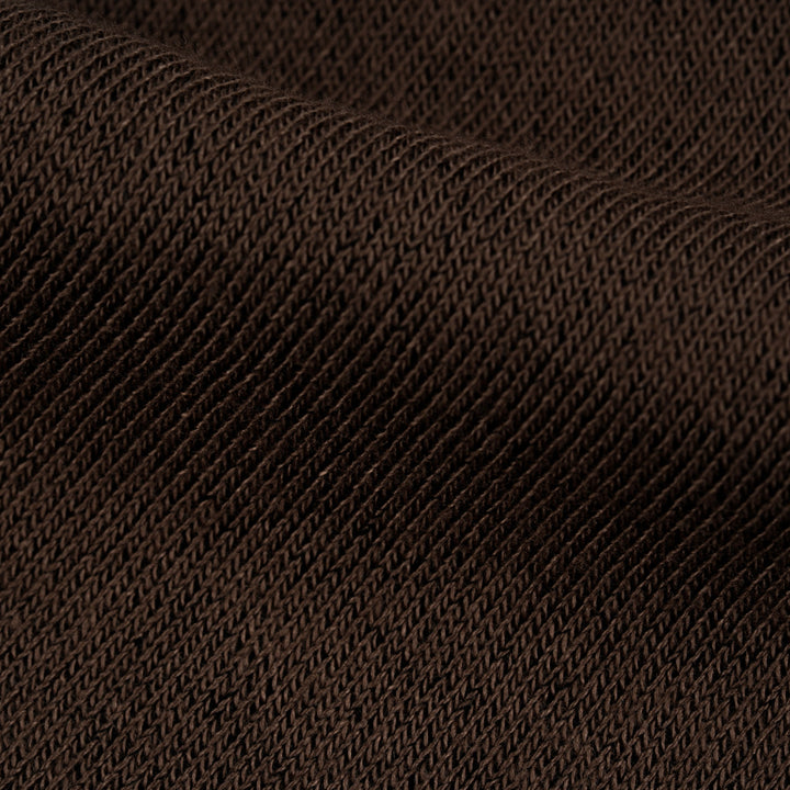 Close-up of brown fabric texture of bamboo socks