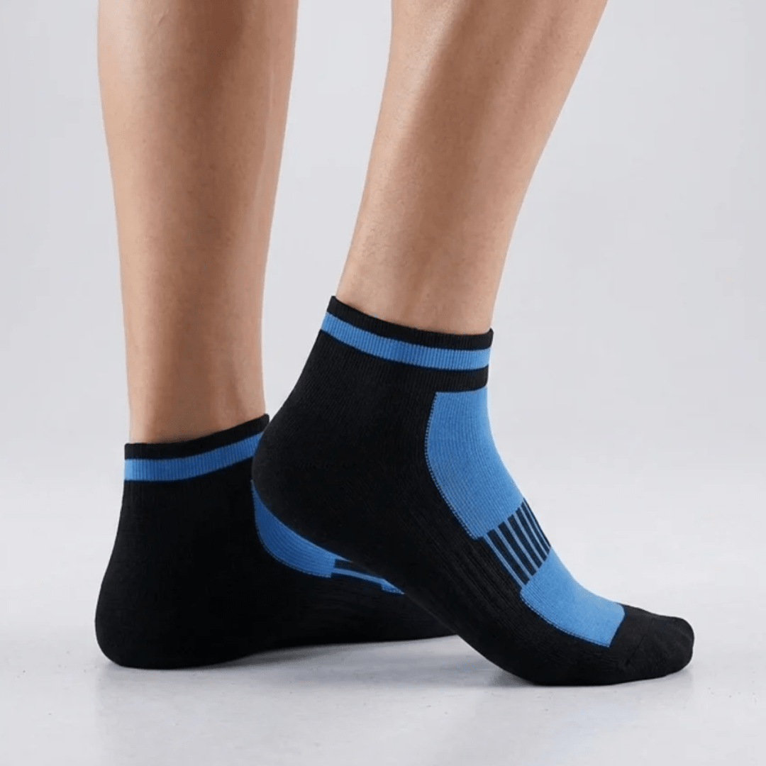 -Airofit Cushioned Ankle Socks-Blue/Black-
