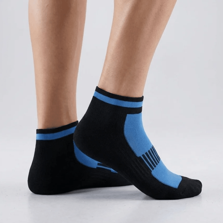 -Airofit Cushioned Ankle Socks-Blue/Black-