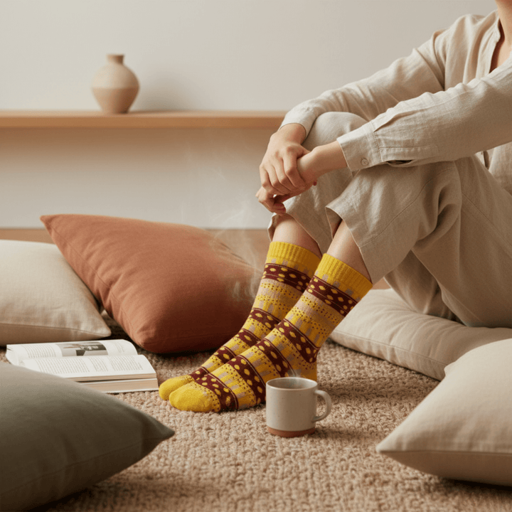Full-length-neos-cotton-socks5-Sockscarving® Neos Cozy Full-Length Winter Edition (Pack of 5 | Women)-