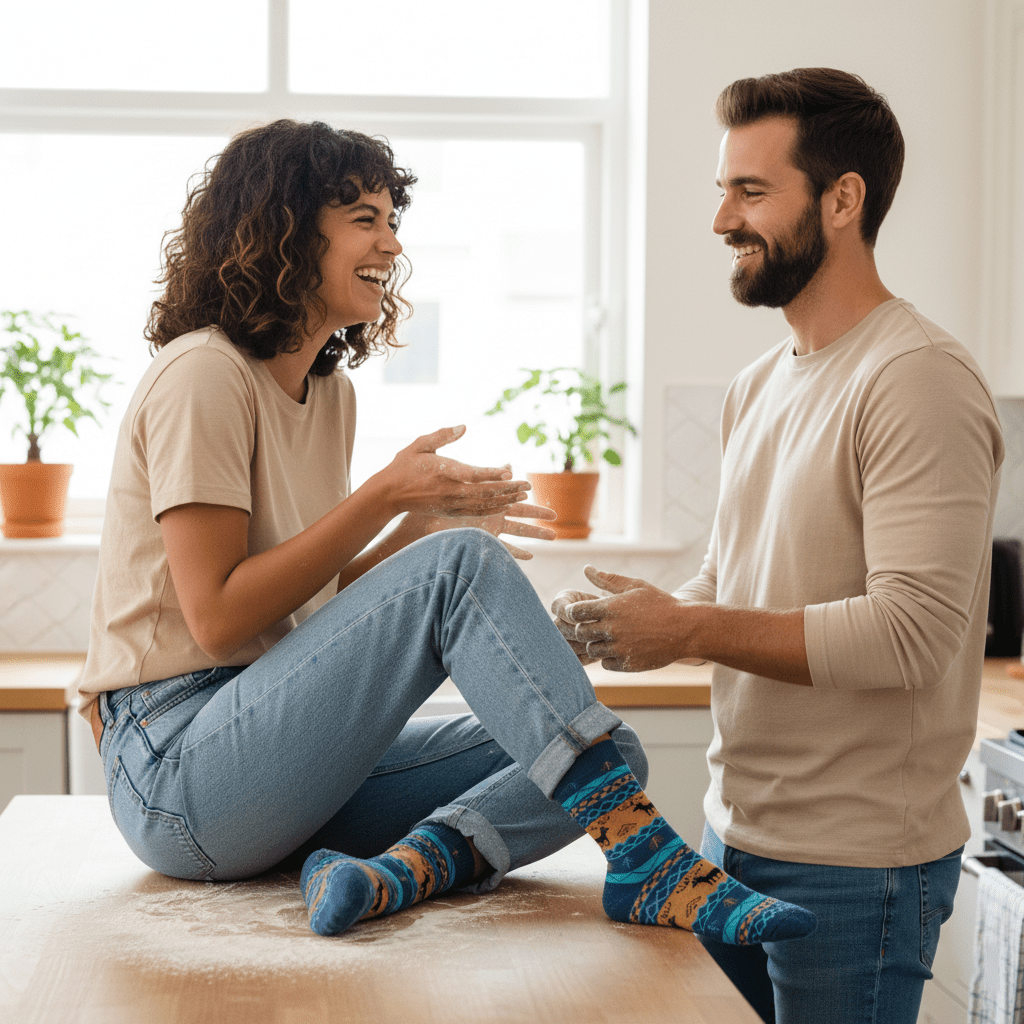 Full-length wool socks for winter comfort2