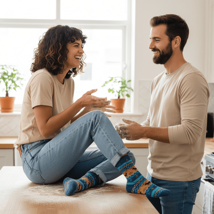 Full-length wool socks for winter comfort2