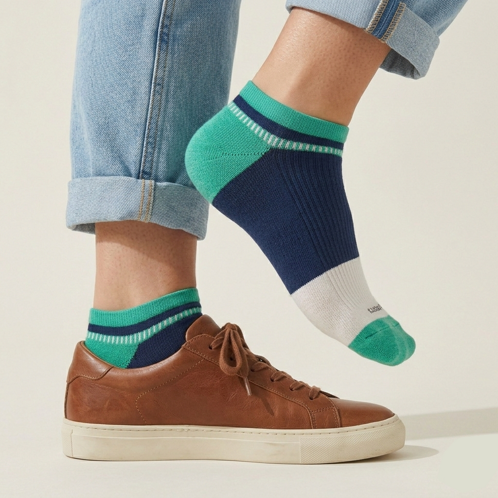 -Avik Socks - Green Blue-