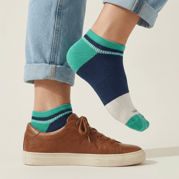 -Avik Socks - Green Blue-
