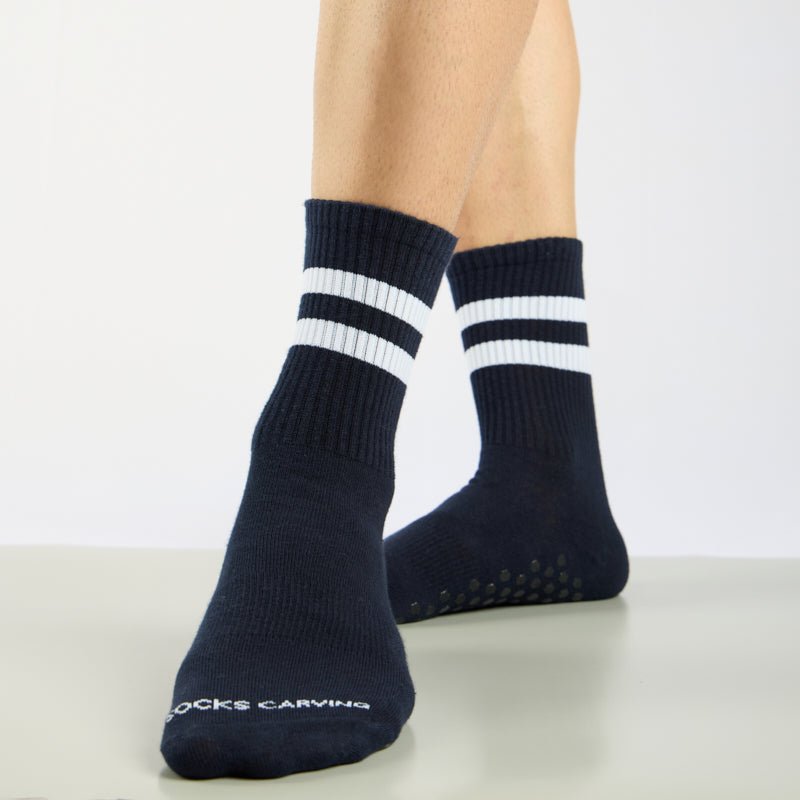 Grip Socks for Yoga, Gym & Sports | Anti-Slip Silicon Sole | Sockscarving