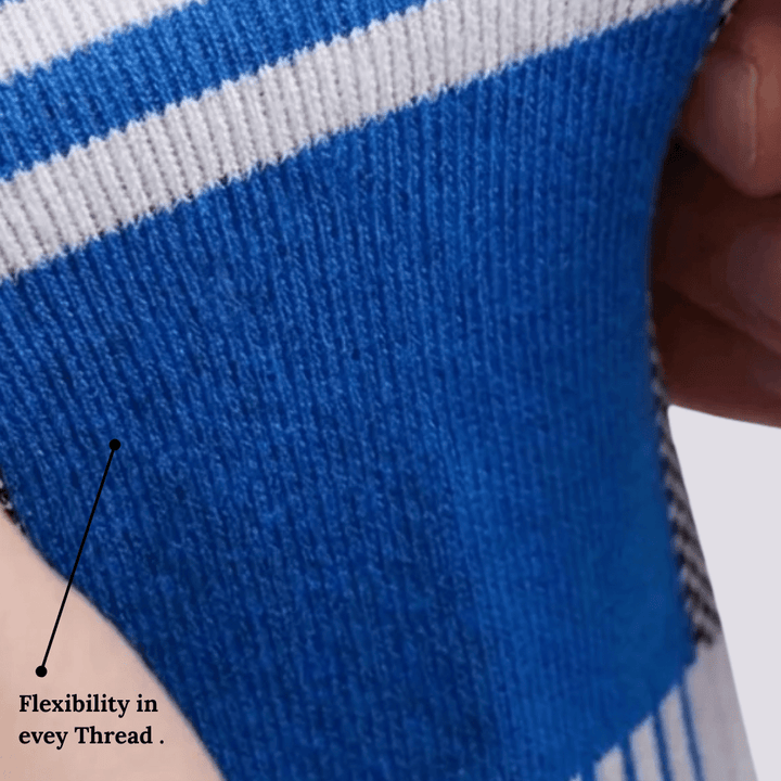 -Airofit Cushioned Ankle Socks-Blue/White-