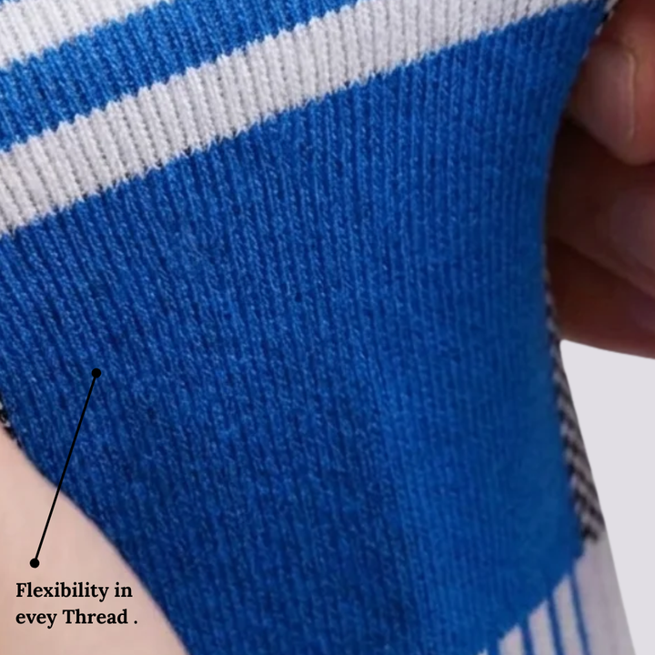 Airofit Cushioned Ankle Socks-Blue/White