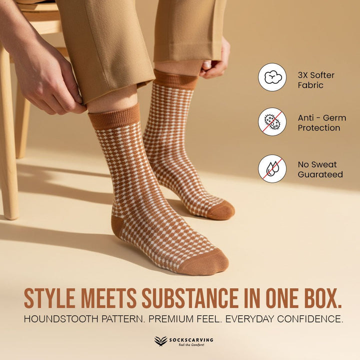 -Sockscarving Houndstooth Edition-