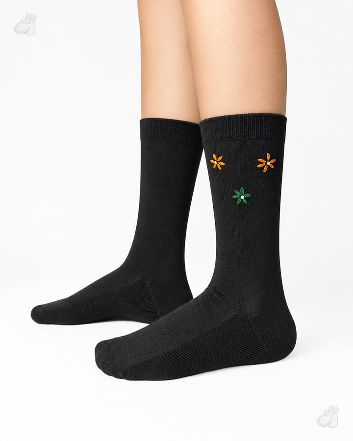 Samarth Collection - Three Flowers, Handcrafted Socks