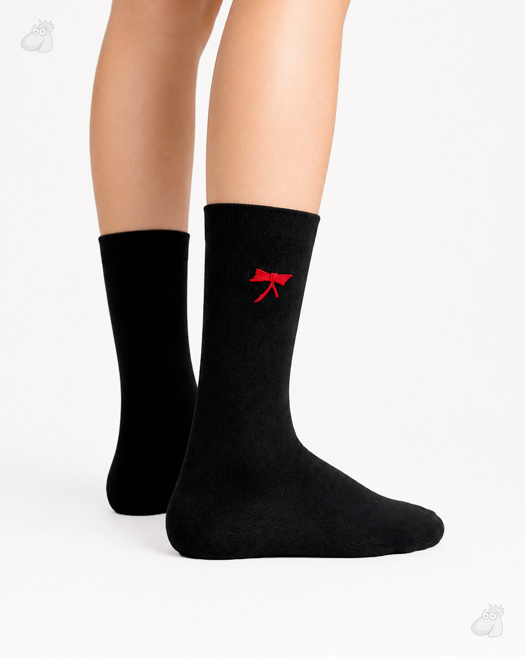 Samarth Collection - Red Bow, Handcrafted Socks