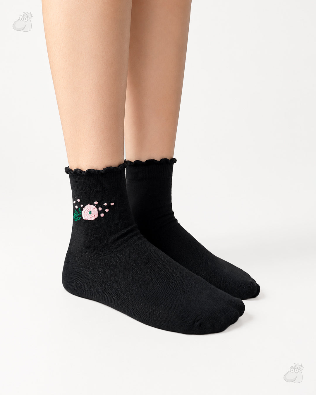 Samarth Collection - Pink Flower, Handcrafted Socks