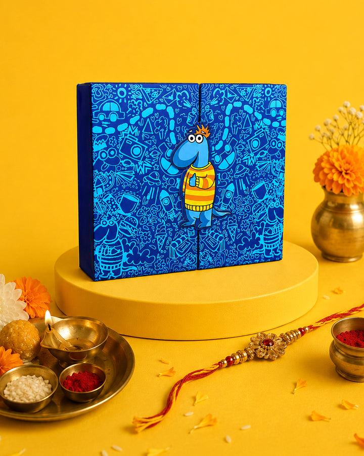 Rakhi Gifting Box – 8 Pairs + Rakhi