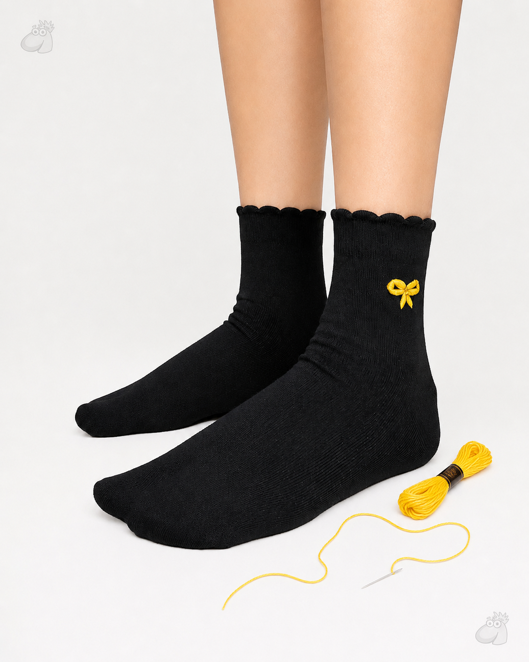 Samarth Collection - Yellow Ribbon, Handcrafted Socks