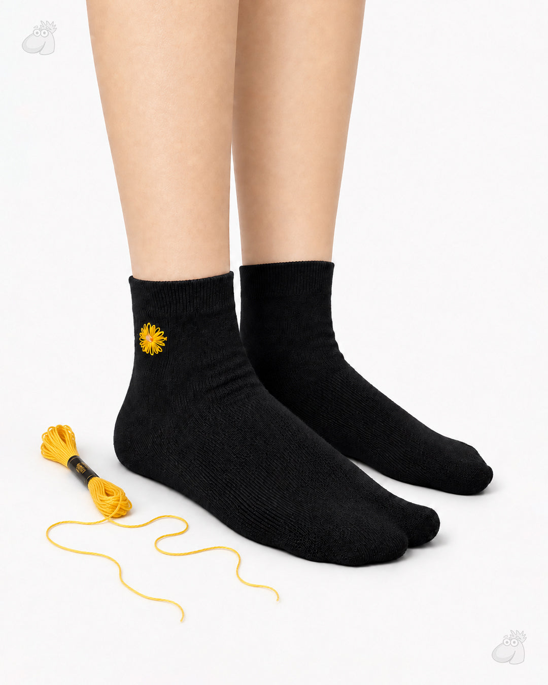 Samarth Collection - Yellow Sunflower, Handcrafted Socks