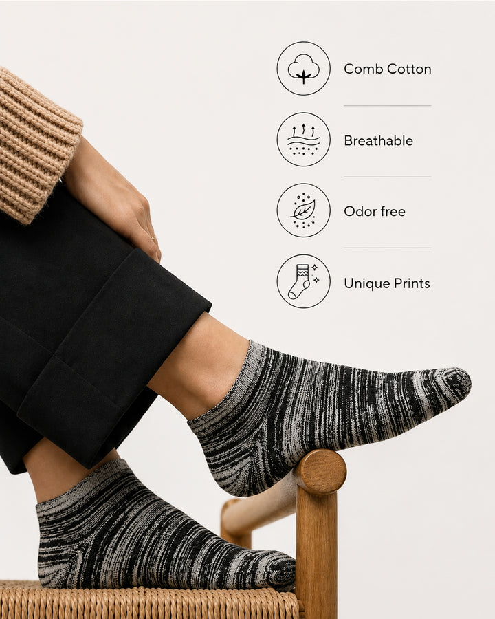 Urban Weave Edition Everyday Ankle Socks - 3 Pairs
